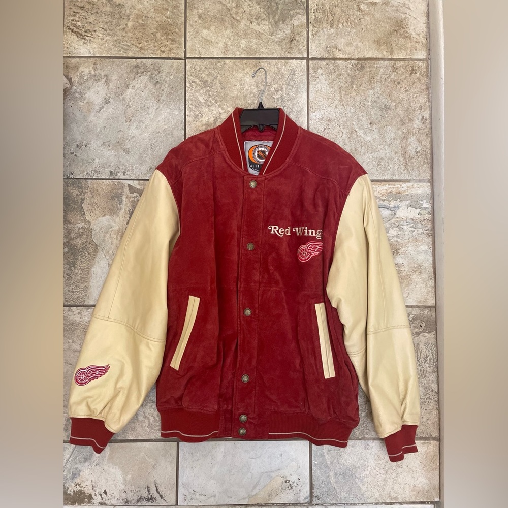 COPY - Red wings suede and leather coat.